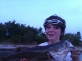 A nice big bass that my little stepbrother caught! She's a beauty, ain't she?