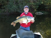 Bass caught on October, 20, 2012, in Jackson, Alabama, by Nick Hughes, weighing 12 ibs, 10 ounces, in a private lake using an artificial crank bait.