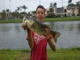 10 pounder in my back yard!Caught on a 7 inch red shad worm.In seminole,Florida.