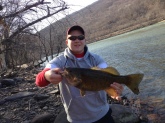Small mouth caught in Susquehanna River on a rubber worm.