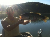Landed this 5.8 lbs girl on a pig n jig. At a pay pond in Ga. Still waiting on that wall hanger. Soon... 