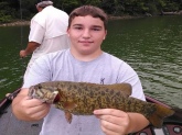 Brookville lake, Indiana  2.6 pounds caught on a green pumpkin tube jig      Smallmouth bass/leopard bass