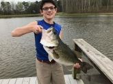This is my 14 year old son (Max)He is brand new at fishing and landed this 8lbs 3oz Largmouth at a Private lake in Georgia...