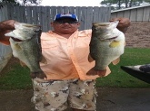 They always come in two's. It reminds me back at Lake Paradise PFA in 2003 When I landed two 10 lb. Bass back to back. The Game Warden weighed them for me and then proceeded to have my story put in the GON Magazine.  It's like winning the power-ball I may never do that again in my life time.