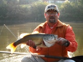 Caught on October 17, 2008 at approximately 9:45 AM on 4 lb Suffix Elite spooled on a Mitchell Avocet S1000T/5'6