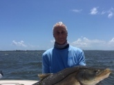 Hi Bill , After watching your saltwater show with Peter Deeks for tarpon , I contacted Native Son's fishing charters to go after them this past week. I couldn't book with Peter...but was able to go out with his partner Capt, Rocky Van Hoose .   We fished for 2 days for tarpon , redfish , trout and snook when we connected with this giant Snook , just north of Sebastian Fl. on the Indian river.   This fish measured 57