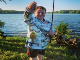 My sons first fish he ever caught on his own. May not be a trophy but I couldn%u2019t be prouder