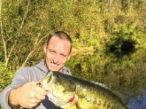 This is my brother Keith he caught this on a lizard in a private north east ohio stripper cut. Right around 10.2lbs