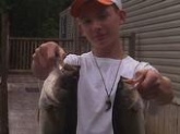 Dear Bill, I cought these Bass in the Santee River the one on the right weighed probobly about 1lb and the one on the left about 3lb. Cought these bass on a purple Zoom Worm.  Sincerely Eric C. Craven