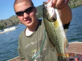 I caught this Largemouth Bass at Curlew Lake, and it weighed 3 lbs. 3 oz.