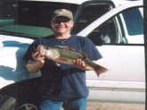I caught this bass at Clearwater Lake, MO. It was 6lb.