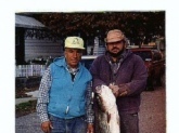 A 39  pound Striper my Dad, and I caught a few years back. We were wire line trolling one of my father's hand made Bunker spoons, with one of my Bunker Flies as a trailer hook.  Over the years we have caught many 33  inch Stripers on that combo.   All caught with-in sight of The Verrazano Narrows Bridge. Thank You for giving our picture a look.