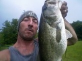 This big beast was caught on may 27, 2009, in the Cleveland, Ohio area, on my homemade hand-carved lure.